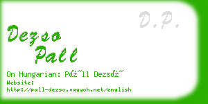 dezso pall business card